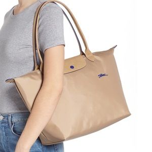 Longchamp Large Shoulder Tote Bag Beige